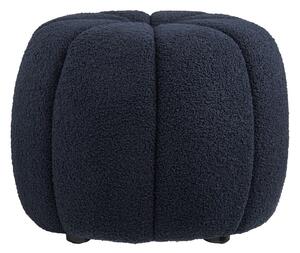Temno moder tabure iz tkanine bouclé Paisley – House Nordic