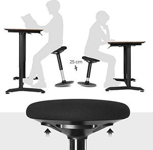 Pisarna stol, ergonomičen stol, nastavljiv od 56 do 81 cm višine, črn