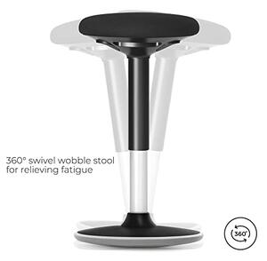 Pisarna stol, ergonomičen stol, nastavljiv od 56 do 81 cm višine, črn