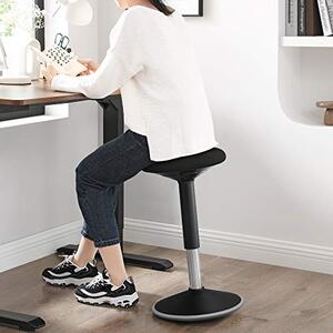 Pisarna stol, ergonomičen stol, nastavljiv od 56 do 81 cm višine, črn