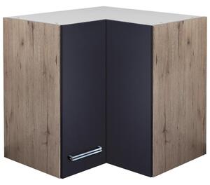 FlexWell Kotna Zgornja Omarica Milano, Antracit, Hrast, Š. 60