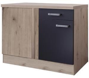 FlexWell Kotna Spodnja Omarica Milano, Antracit, Hrast, Š.110