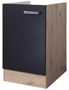 FlexWell Spodnja Omarica Za Korito Milano, Antracit, Hrast, Š. 50