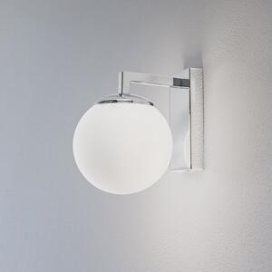 LED stenska svetilka Aseor, steklo, krom