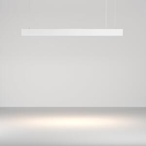Maytoni LED viseča svetilka Basis, bela, CCT, dolžina 112,5 cm, zatemnjen, Bela, Dnevna soba / jedilnica, Aluminij, Sodobni