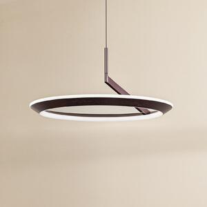 Lucande LED viseča svetilka Eldra, kavno rjava, Ø 55 cm, CCT, zatemnjen, Rjava / rjasta, Dnevna soba / jedilnica, Kovina, Sodobni