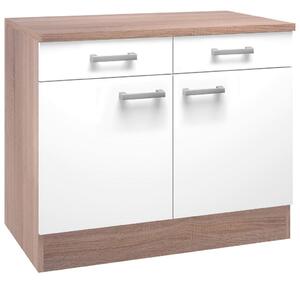 Based Kuhinjska Spodnja Omarica Lexa , Bela, Hrast, Š. 100 Cm