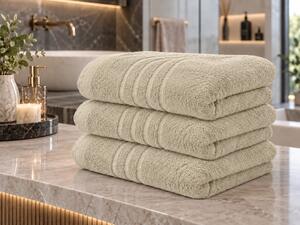 Velika brisača Comfort Maxi 100x200 cm krem, 100% bombaž