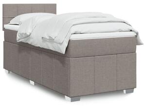 VidaXL Box spring postelja z vzmetnico taupe 90x190 cm blago