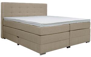 BOXSPRING POSTELJA 160 cm x 200 cm , tekstil sivobež
