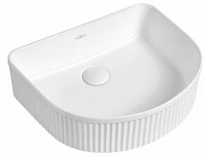 Mexen Grovo rebrast umivalnik nad pultom 40 x 35 cm, bel - 22304000