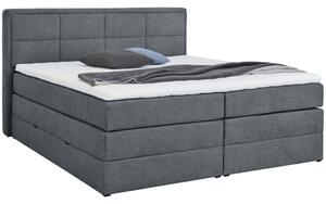 BOXSPRING POSTELJA 140 cm x 200 cm , tekstil modrosiva
