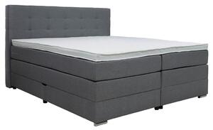 BOXSPRING POSTELJA 160 cm x 200 cm , tekstil siva