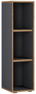 PISARNIŠKI REGAL 30/110/33 cm antracit, medeni hrast