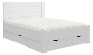 POSTELJA 160 cm x 200 cm , leseni material bela