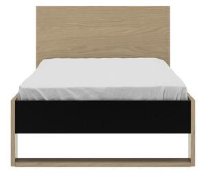 Mömax Postelja Nael, Barva Hrasta, Črna, 90x200