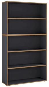 PISARNIŠKI REGAL 100/183/33 cm antracit, medeni hrast