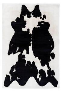PREPROGA Z VISOKIM FLOROM Rabbit Animal Schwarz / Weiß 120/160 cm taftano črna, bela