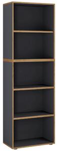 PISARNIŠKI REGAL 60/183/33 cm antracit, medeni hrast