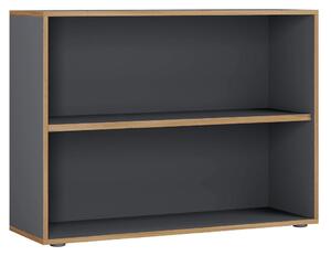 PISARNIŠKI REGAL 100/74/33 cm antracit, medeni hrast