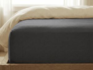 Jersey rjuha z likro temno siva 180 x 200 cm