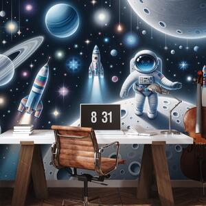 Tapeta otroški vesolje z astronavti