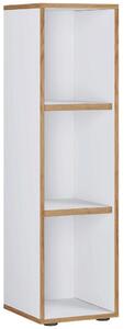 PISARNIŠKI REGAL 30/110/33 cm bela, medeni hrast