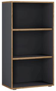PISARNIŠKI REGAL 60/110/33 cm antracit, medeni hrast