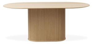 Jedilna miza z mizno ploščo v hrastovem dekorju 95x180 cm Nola – Unique Furniture