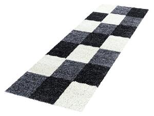 Črno-bel tekač 80x250 cm Life – Ayyildiz Carpets