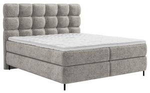 BOXSPRING POSTELJA 140 cm x 200 cm , tekstil rjavosiva