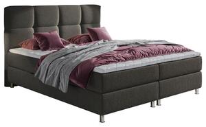 POSTELJA Z VZMETNICO 140 cm x 200 cm , tekstil temno rjava