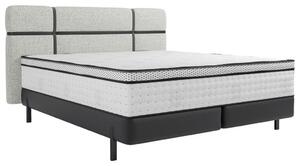 BOXSPRING POSTELJA 160 cm x 200 cm , tekstil antracit, krem barve
