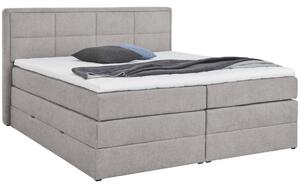 BOXSPRING POSTELJA 140 cm x 200 cm , tekstil siva