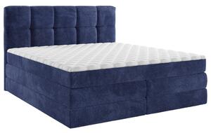 BOXSPRING POSTELJA 160 cm x 200 cm , tekstil modra