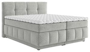 BOXSPRING POSTELJA 180 cm x 200 cm , tekstil sivobež