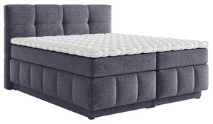 BOXSPRING POSTELJA 140 cm x 200 cm , tekstil temno modra