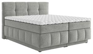 BOXSPRING POSTELJA 140 cm x 200 cm , tekstil siva