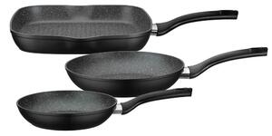 SET PONEV Gourmet Granit aluminij 3-delni