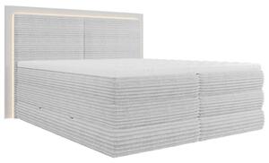BOXSPRING POSTELJA 180 cm x 200 cm , tekstil svetlo siva