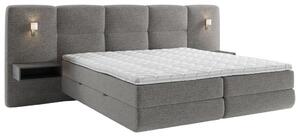 BOXSPRING POSTELJA 140 cm x 200 cm , tekstil antracit
