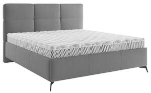 OBLAZINJENA POSTELJA 180 cm x 200 cm , tekstil temno siva