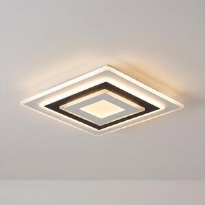 Lindby LED stropna svetilka Rebeka, 50 x cm, CCT, z možnostjo zatemnitve, zatemnjen, Bela, Dnevna soba / jedilnica, Plastika, Sodobni