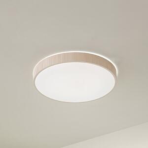 Lindby LED-stropna svetilka Zylo, bež, Ø 49 cm, CCT, z možnostjo zatemnitve, zatemnjen, Bež, Dnevna soba / jedilnica, Plastika