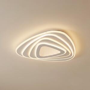 Lindby LED stropna svetilka Rebeka, 48 x 49 cm, CCT, daljinski upravljalnik, zatemnjen, Bela, Dnevna soba / jedilnica, Kovina, Sodobni