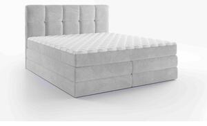 BOXSPRING POSTELJA 180 cm x 200 cm , tekstil svetlo siva