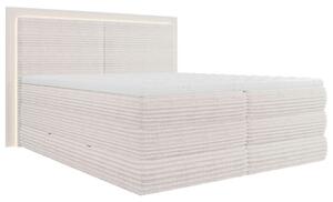 BOXSPRING POSTELJA 180 cm x 200 cm , tekstil krem barve