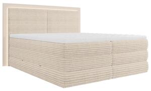BOXSPRING POSTELJA 180 cm x 200 cm , tekstil rjavosiva