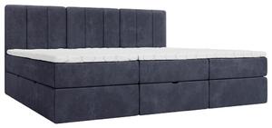 DRUŽINSKA POSTELJA 210 cm x 200 cm , tekstil temno modra