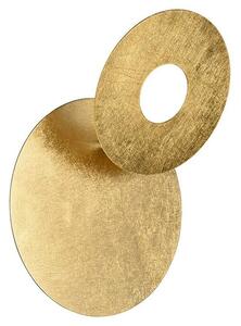Reality Leuchten Okrogla stenska svetilka Leano (Ø x V: 18 x 7,5 cm, Zlata)